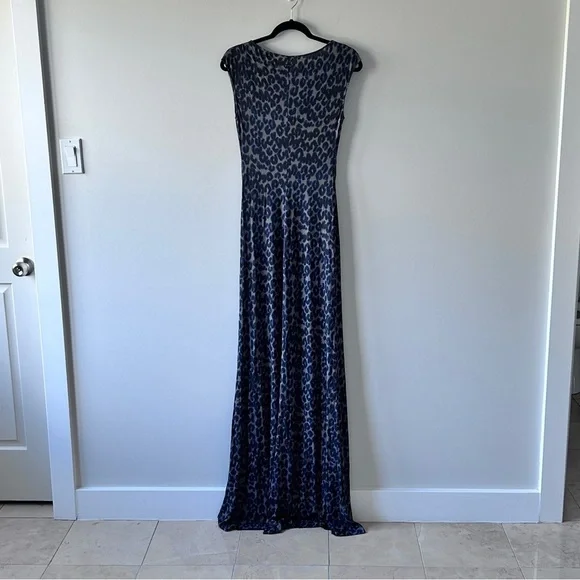 Iceberg Dress Women's Size D42 (CDN 8) Maxi Length Blue/Black Designer Milano - Picture 4 of 10